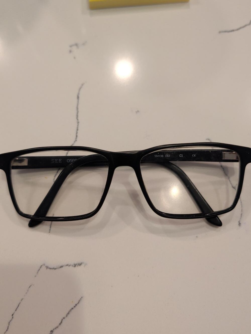 SEE Eyewear 0556 Core Collection Glasses - Matte Black Acetate 50-18-135
